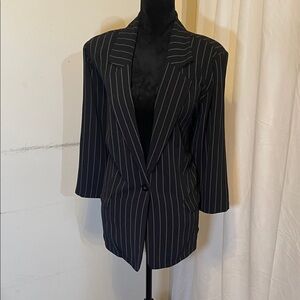 Black Pinstripe Women's Blazer